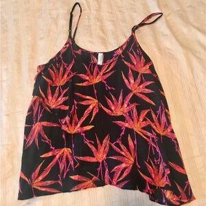 Floral Black and Orange free people Top